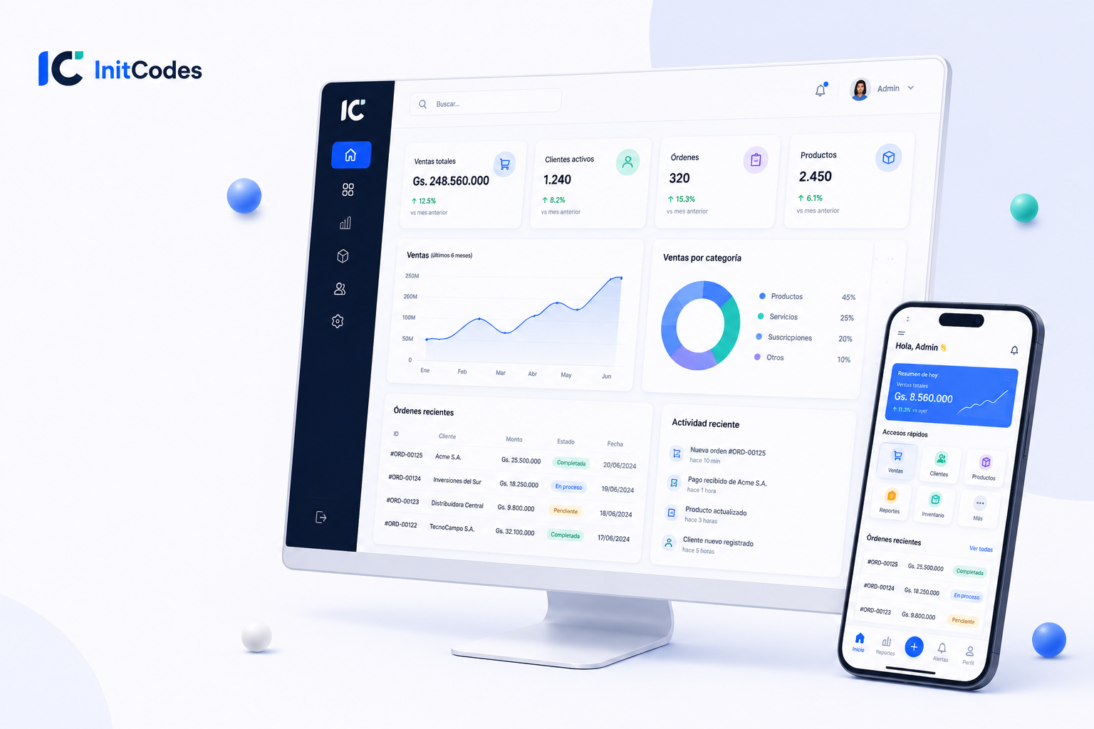 Dashboard, aplicaciones web, móviles y arquitectura — desarrollo de software a medida